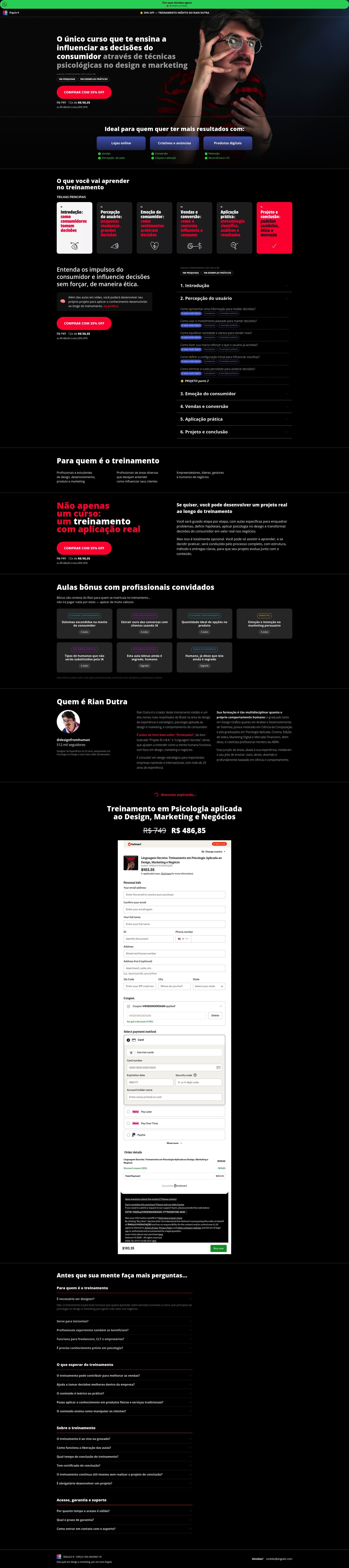 Curso Rian Dutra (designfromhuman) landing page screenshot